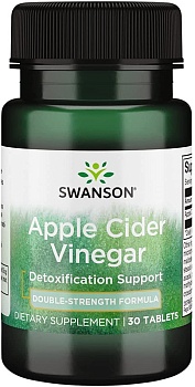 Swanson Apple Cider Vinegar - Double Strength Formula 200 mg 30 Tabs