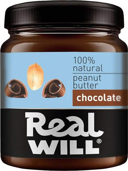 Real Will Арахисовая Паста (Шоколадная) 330 гр