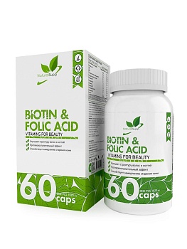 NaturalSupp Biotin + Folic Acid 60 капс
